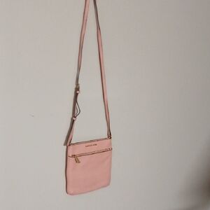 Michael Kors Blush Pink Leather Crossbody Shoulder Bag